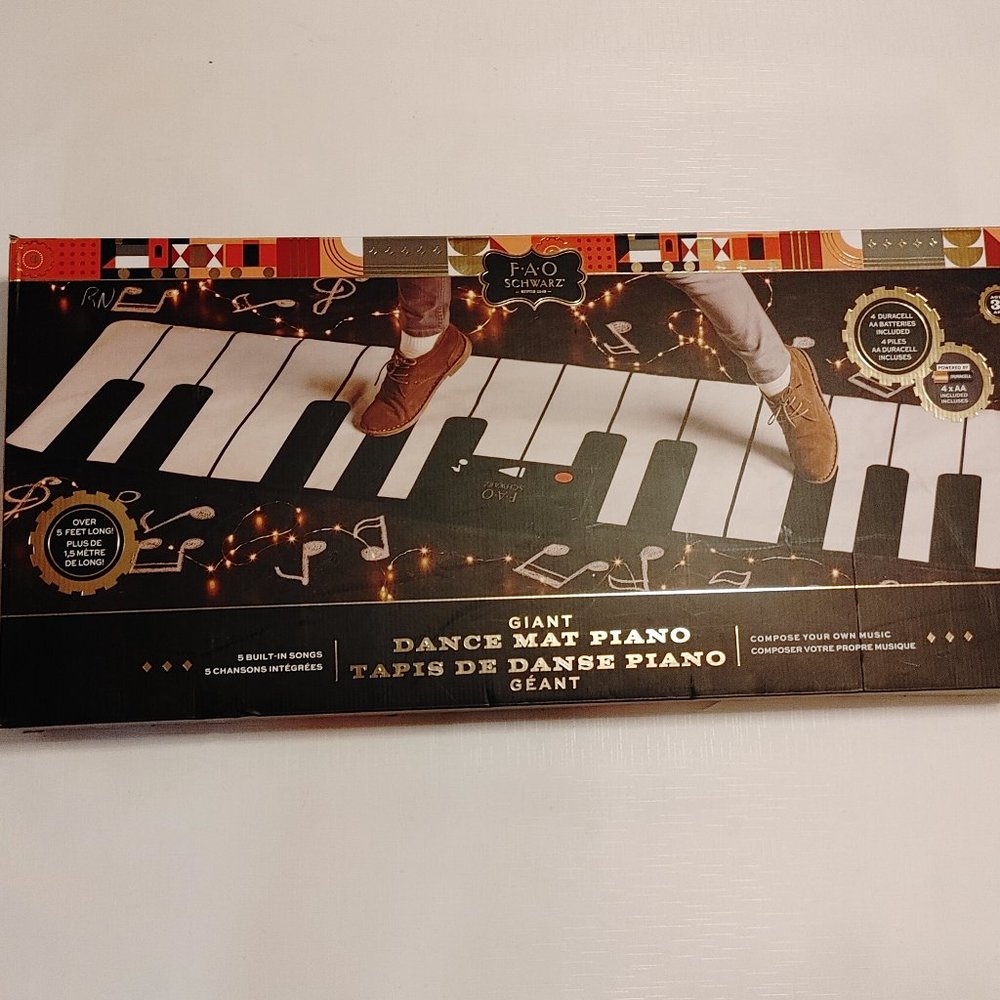 FAO Schwarz Giant Dance Mat Piano - Black and White
